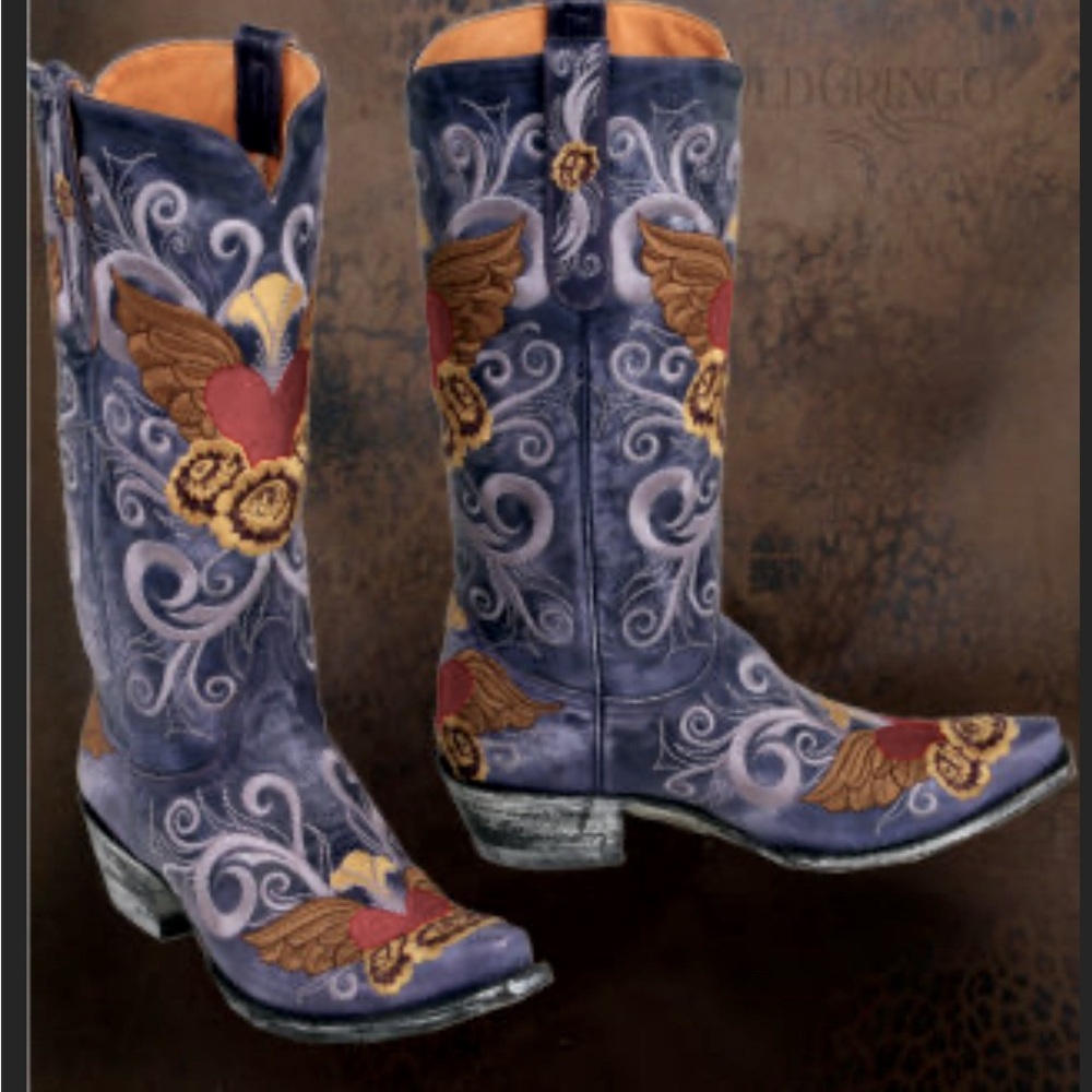 🔥 Old Gringo Grace Heart 💜 boots embroidered with red hearts ❤️ Make an offer!